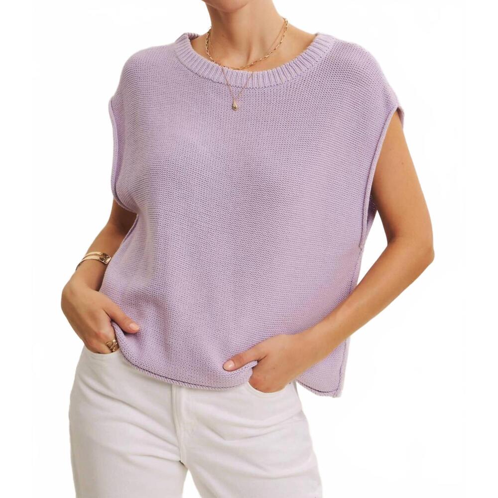 NEW IN FEBRUARY vida knit top in lilac